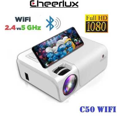 CHEERLUX C50 WiFi ATV - Proyektor 4000 Lumens - Full HD 1080P Putih