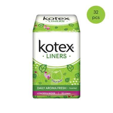 Kotex Fresh Liners Longer & Wider Daun Sirih 32 Liners