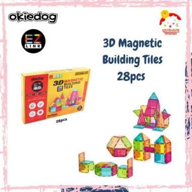 Okiedog EZ Link 3D Magnetic Building Tiles 28PCS