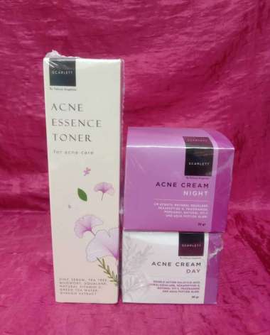 SCARLETT WHITENING PAKET 3 IN1 ( CREAM SIANG -MALAM-TONER)