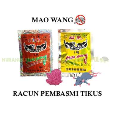 Racun Tikus Mao Wang Ampuh Pembasmi Tikus Bentuk Beras Merah