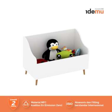 Idemu Lemari Mainan Anak Rak Putih Furnitur Minimalis Kayu Wooden Rack