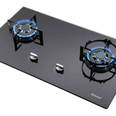 Rinai Kompor Gas Tanam Rinnai 2 Tungku RB-712 N GB RB712 NGB Glass RB 712 NGB