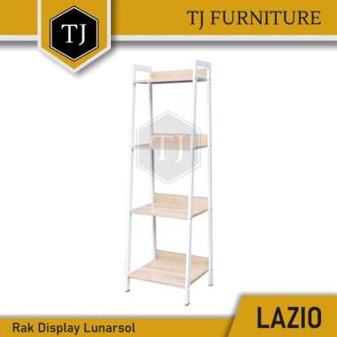 Lunarsol Rak Buku / Rak Display / Rak Pajangan / Rak Ruang Tamu - LAZIO White Oak