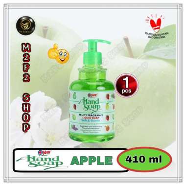 Yuri Hand Soap Aroma Apel Botol Pump - 410 ml (Kemasan Satuan)