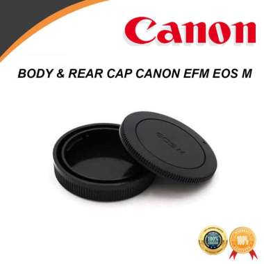 Body Cap Lens Rear Cap Cover Canon EOS M EFM Tutup Body Lensa M10 M3 M6 M100 M200 MIRRORLESS CAMERA