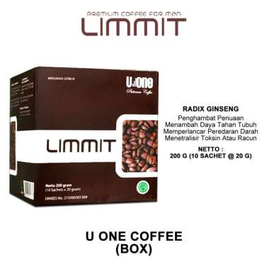 KOPI LIMIT U ONE LIMMIT COFFEE 10 SACHET PER BOX