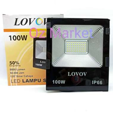 Lampu Sorot LED 100 Watt Lovov 100W IP66 Cahaya Putih SNI Lampu Tembak ORIGINAL 100 % Multicolor