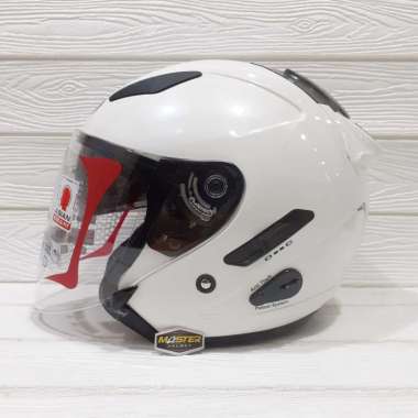 Helm KYT Galaxy Slide Flat R Solid - Pearl White M