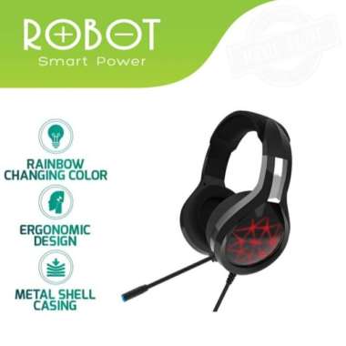 Unik Headset Gaming Robot RH-G10 Wired Headphone Gaming Robot RHG10