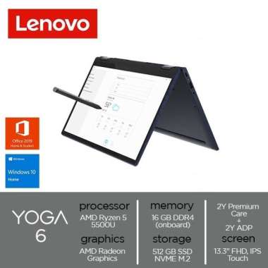 Lenovo Yoga 6 13ALC6 Ryzen 5 5500U 16GB 512SSD W10 OHS Touch