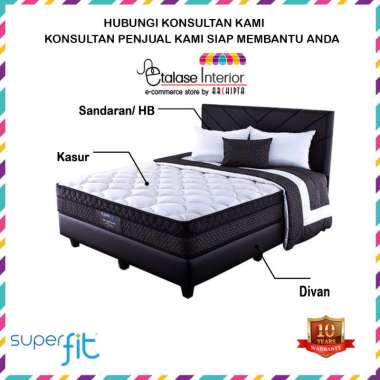 Superfit by Comforta - Kasur Neo Platinum Uk. 90, 100, 120, 160, 180, 200 Full Set Kasur Saja Full S