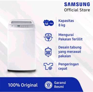 Mesin Cuci SAMSUNG 1 Tabung WA-80H4000 8kg Diamond Drum