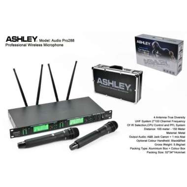 MIC WIRELESS ASHLEY AUDIO PRO 288 PROFESSIONAL MICROPHONE ORIGINAL