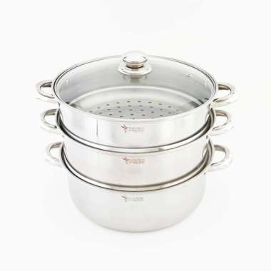 Steamer Susun 3 UK 26 Tutup Kaca Golden Flying Fish Multicolor