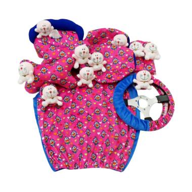 CentralSeat Set 8 Doraemon Print Paket Aksesoris Interior Mobil - Pink