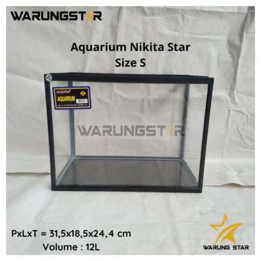 NIKITA STAR AQUARIUM TRISET UKURAN S 12 LITER / AQUARIUM KACA NIKITA STAR TRISET S 12 LITER