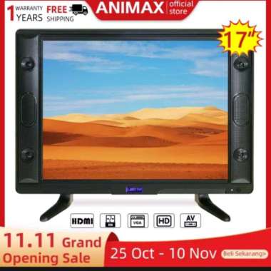 NEW BIG PROMO ANIMAX TV LED 17 INCH HD TELEVISI HDMI,USB,VGA,AV,PS3,PC,KOMPUTER