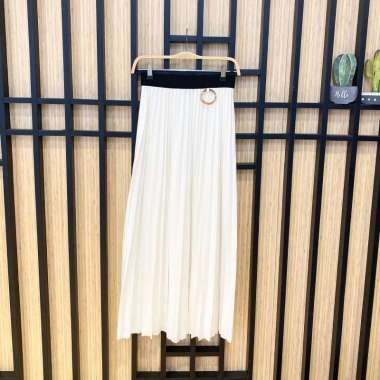 Rok plisket ring Putih