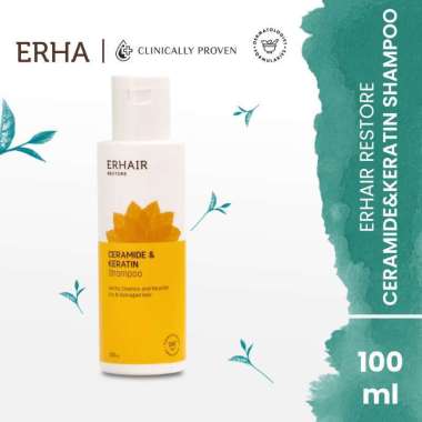 ERHAIR Restore Ceramide & Keratin Shampoo 100ml - Shampo Perawatan Rambut Kering dan Rusak - Shampoo