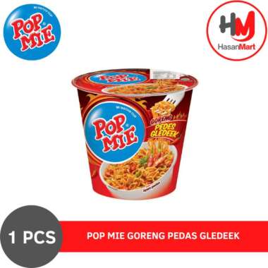 Promo Harga Indomie Pop Mie Instan Goreng Pedes Gledeek Ayam 75 gr - Blibli