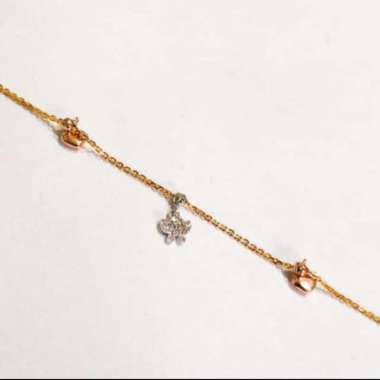 Gelang fancy variasi bandul elegant emas asli