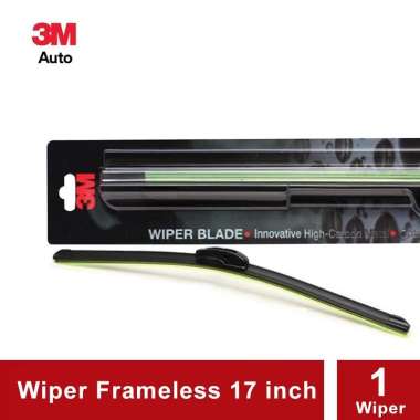 3M Wiper Frameless Mobil Ukuran 17" inch Hitam