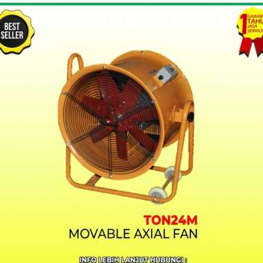 Portable Ventilator Kipas Blower Axial 24" Resto Cafe Pabrik 2200 watt - TON24M