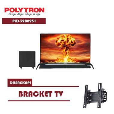 POLYTRON PLD-32B8951 LED TV 32 INCH CINEMAX SOUNDBAR + BRACKET - KHUSUS JABODETABEK