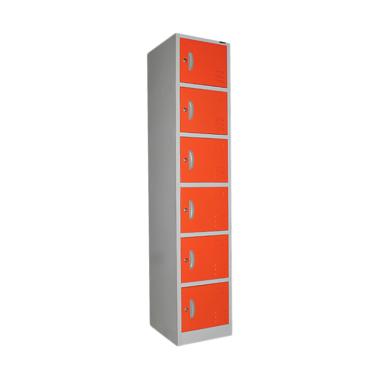 Kozure KL-6 Lemari Besi Locker - Orange [6 Pintu] Orange -