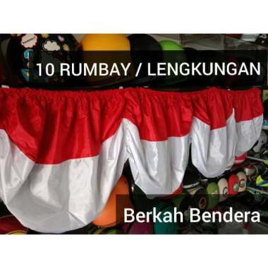 umbul umbul bendera merah putih panjang background banner karet remple
