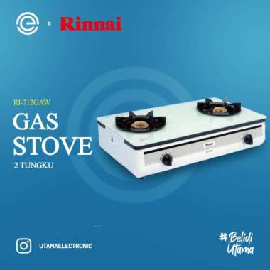 RINNAI Kompor Gas Kaca 2 Tungku RI-712GAW