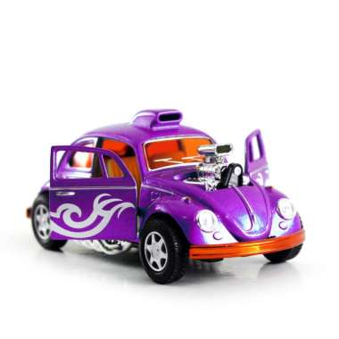 Kinsmart Diecast Miniatur Mobil VW Beetle Custom Dragracer - Ungu