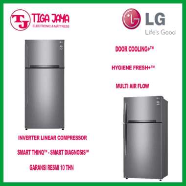 LG GN-H602HLHL KULKAS LG SMART INVERTER THINQ GNH602HLHL GNH 602