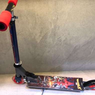 Skuter Anak Roda 2 Element Spiderman | Skuter Karakter | Scooter |Otoped Grey-Blue