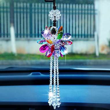 Car Crystal Pendant | Gantungan Pajangan Bunga Spion Tengah Mobil Pendant
