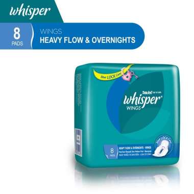 Whisper Heavy Flow & Overnights Wings Pembalut 8S