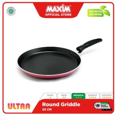 Maxim Ultra Pink Wajan Teflon 25cm Round Griddle Black