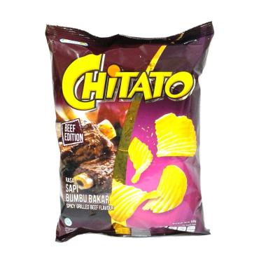 Promo Harga Chitato Snack Potato Chips Potato Spicy Griller Beef 68 gr - Blibli