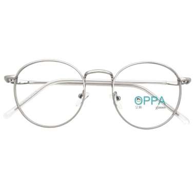 Oppa Glasses OPPA OP02 SV Korea Frame Bulat Kacamata Unisex - Silver