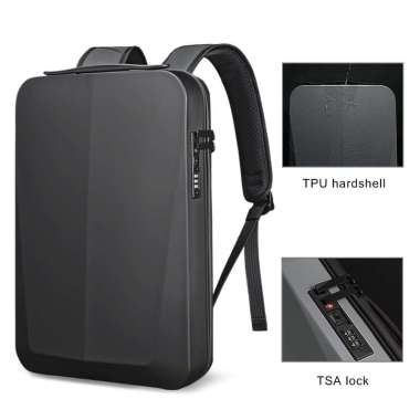 Bange Tas Laptop Kerja Ransel Backpack Pria Lock TSA 15.6 Inc BG22201 Hitam