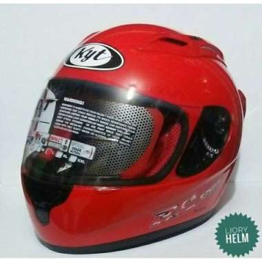 Helm Kyt Full Face Kyt Rc-7 Fire Red Solid Clear Original||Helm Kyt Full Face - M Merah