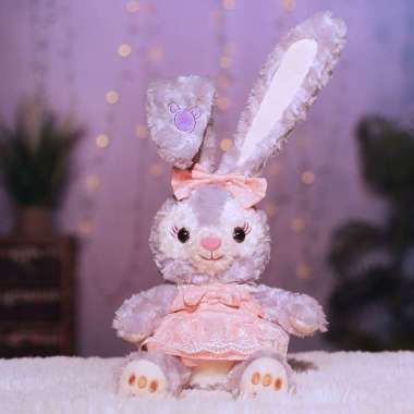 BONEKA STELLA LOU BUNNY KELINCI RABBIT DRESS PINK