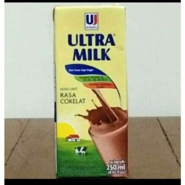 Susu Ultra Milk Kotak (Cokelat) - 250 ml (Kemasan Satuan)