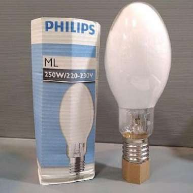 PHILIPS ML 250W E40 220-230V Lampu Mercury 250 Watt