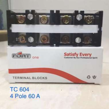 Terminal Blok Kabel TC-604 / Blok Kabel 4 Pole 60A
