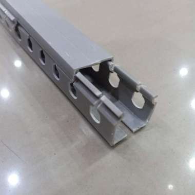 Kabel Duct 25x25 Lubang Abu-abu / Wiring cable duct PVC