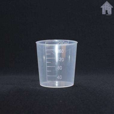 Gelas Takar / Gelas Ukur Plastik - 200ml.