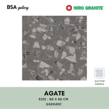 DINDING LANTAI GRANITE TERAZZO GREY 60X60 / GRANIT BATU TERASO ABU