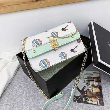 TAS SELEMPANG ANAK PEREMPUAN REMAJA NYK3611 / KADO ANAK SLING BAG / TAS ANAK IMPORT GREEN